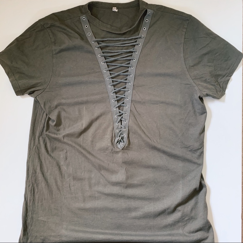 LF lace up oversized tee